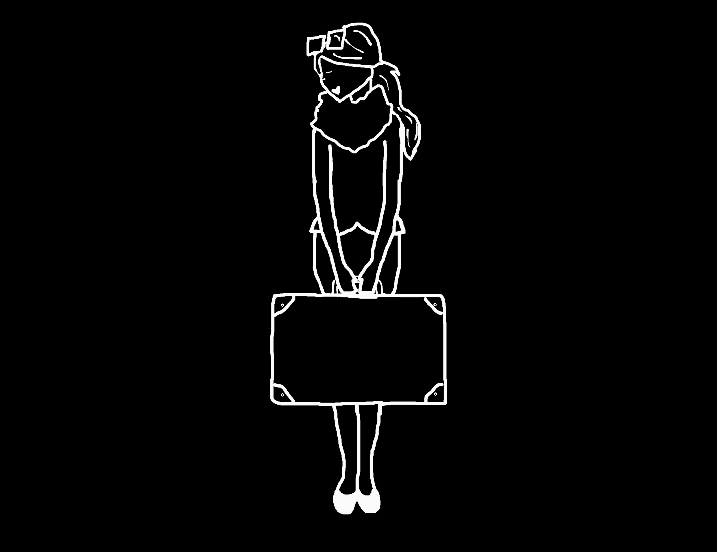Her "little" suitcase